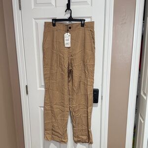 Zara Women's Tan Wide Leg Pants